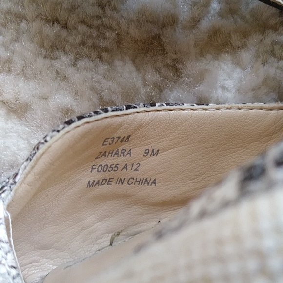 Calvin Klein Zahara Snakeskin Print Pattern Strappy High Heels 9M Tan Brown - Picture 7 of 16